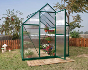 Mythos® 6 ft. x 8 ft. Greenhouse Twin Wall Green | Palram-Canopia