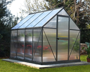 Palram Mythos® 6 ft. x 8 ft. Greenhouse Twin Wall Grey - Canada Greenhouse Kits