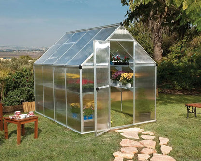 Mythos® 6 ft. x 8 ft. Greenhouse Twin Wall Silver | Palram-Canopia 6' Wide Mythos Canopia by Palram   