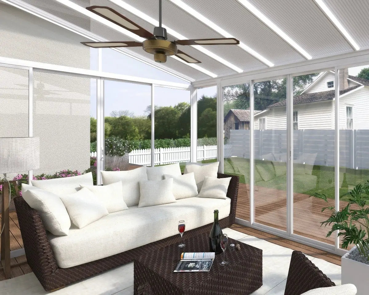 SanRemo™ 10 ft. x 18 ft. Solarium Patio Enclosure White Frame White Roof | Palram-Canopia Solarium Canopia by Palram   