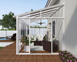 Palram SanRemo® 10 ft. x14 ft. White Panels Garden Sunroom Solarium - Canada Greenhouse Kits