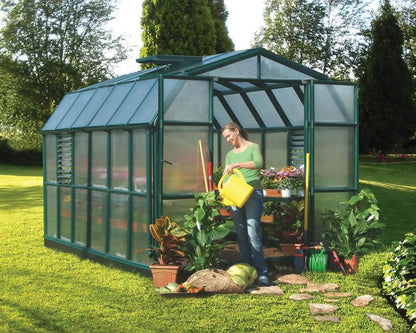 Prestige® ~8 ft. x 12 ft. Twin-Wall Panels Greenhouse | Rion by Palram-Canopia 8' Wide Prestige with MOUNTING BASE Canopia by Palram   