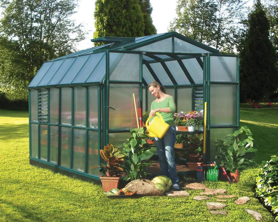 Prestige® ~8 ft. x 12 ft. Twin-Wall Panels Greenhouse | Rion by Palram-Canopia Rion