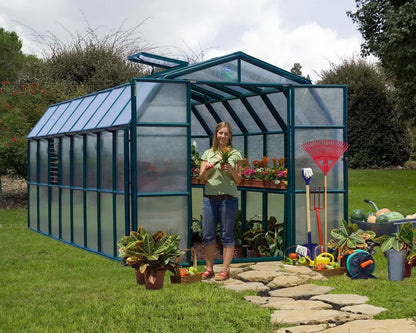 Prestige® ~8 ft. x 16 ft. Twin-Wall Panels Greenhouse | Rion by Palram-Canopia 8' Wide Prestige with MOUNTING BASE Canopia by Palram   