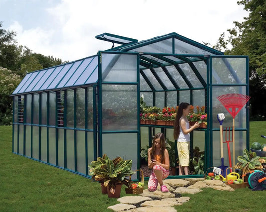 Prestige® ~8 ft. x 20 ft. Twin-wall Panels Greenhouse | Rion by Palram-Canopia 8' Wide Prestige with MOUNTING BASE Canopia by Palram   