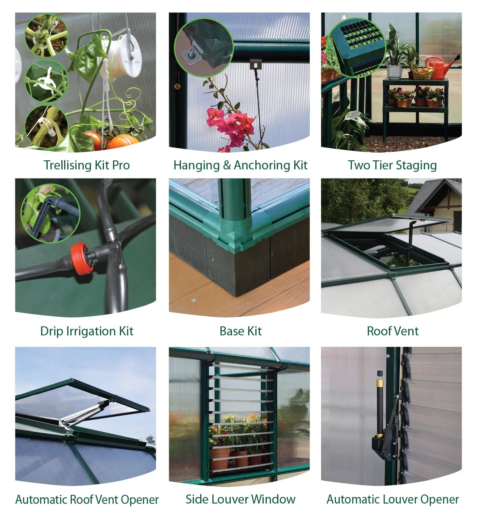 Prestige® ~8 ft. x 20 ft. Twin-wall Panels Greenhouse | Rion by Palram-Canopia 8' Wide Prestige with MOUNTING BASE Canopia by Palram   