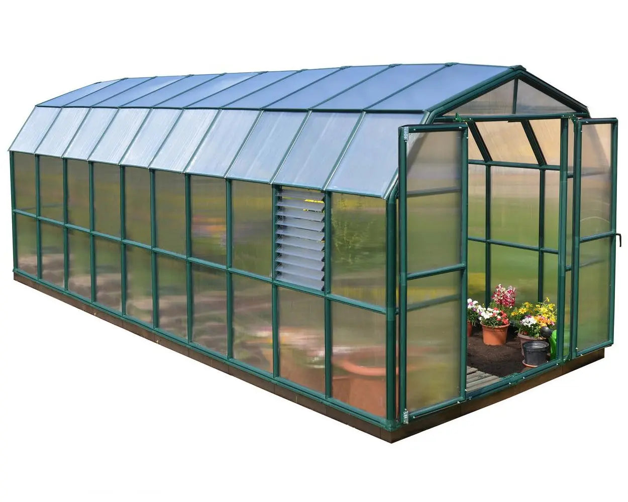 Prestige® ~8 ft. x 20 ft. Twin-wall Panels Greenhouse | Rion by Palram-Canopia 8' Wide Prestige with MOUNTING BASE Canopia by Palram   